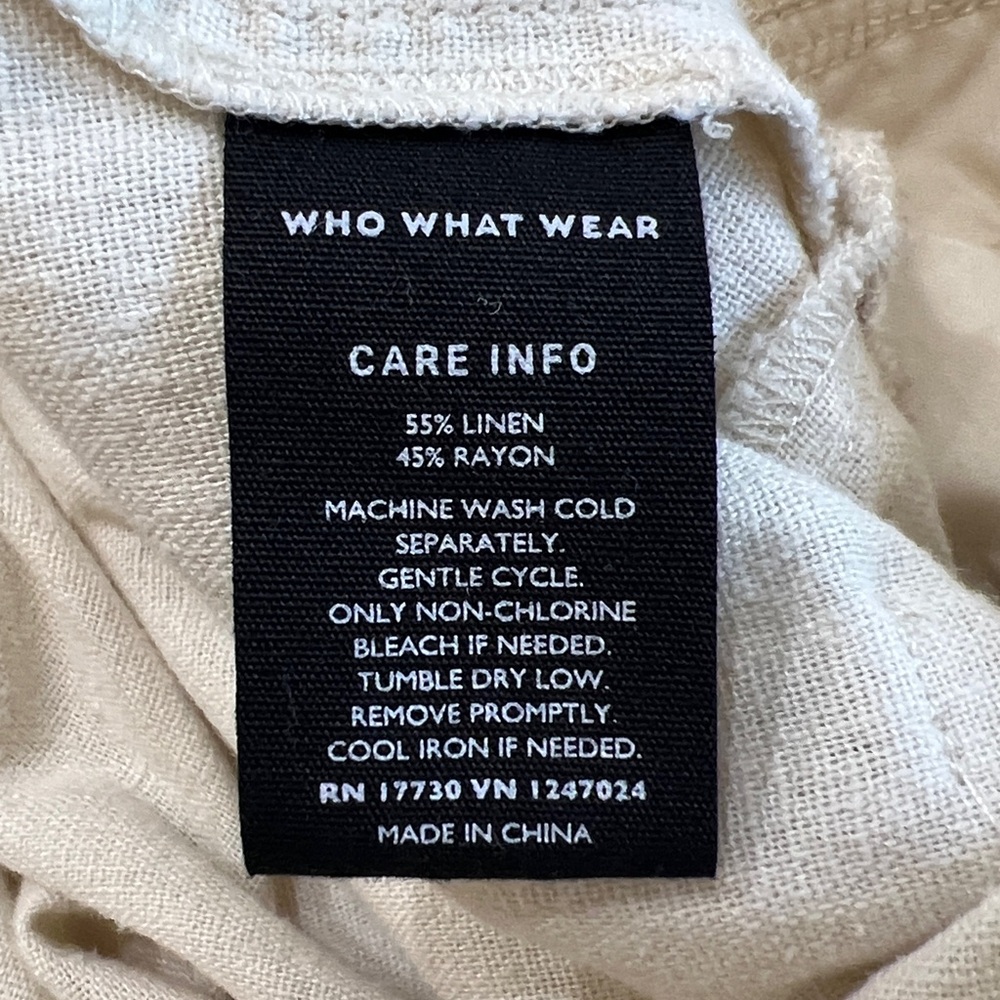 Who What Wear Linen Blend Button Front Jumpsuit Size Small - Picture 7 of 12